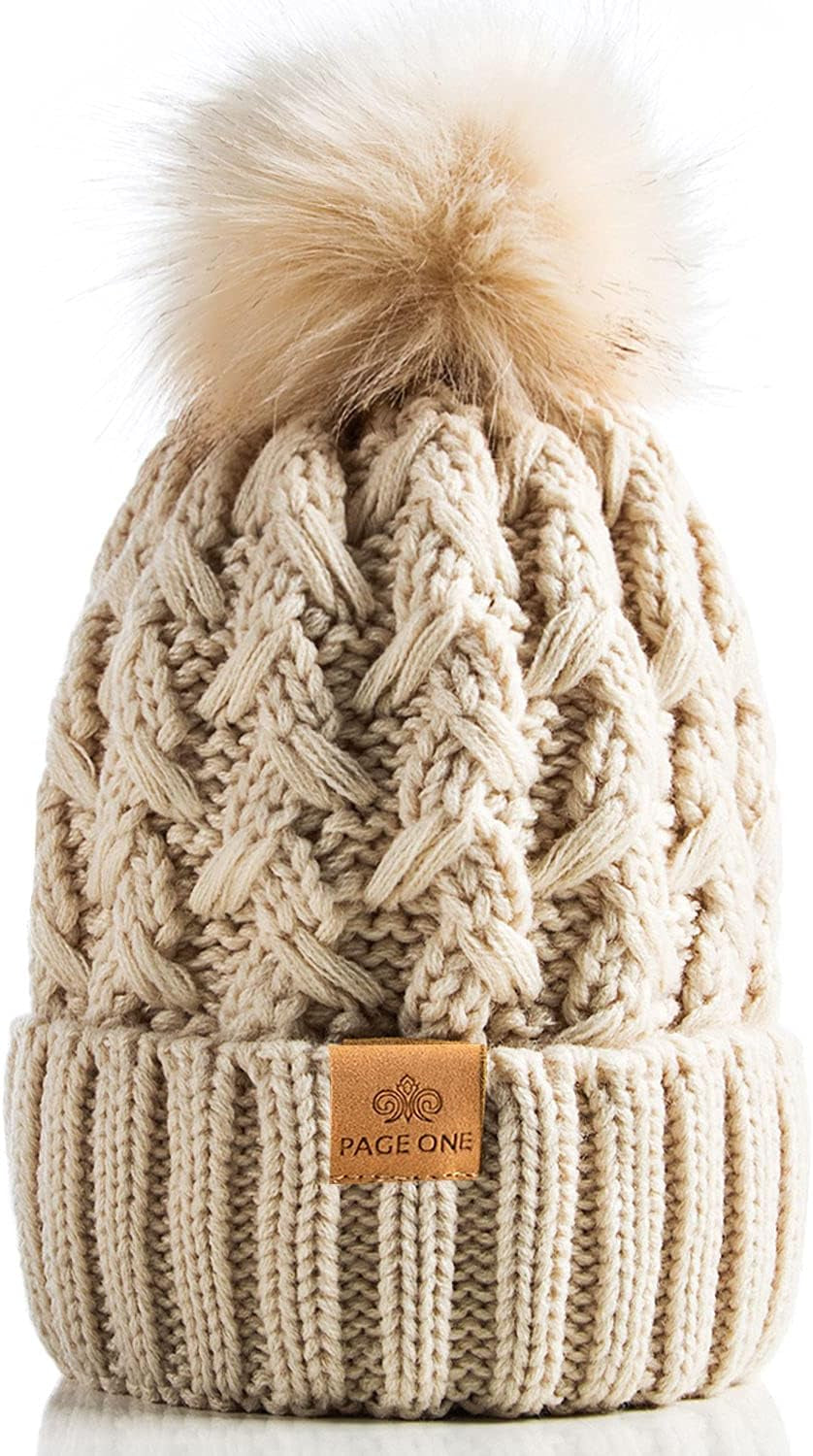 Winter Chic – Women’s Chunky Knit Beanie with Luxe Pom Pom Warmth