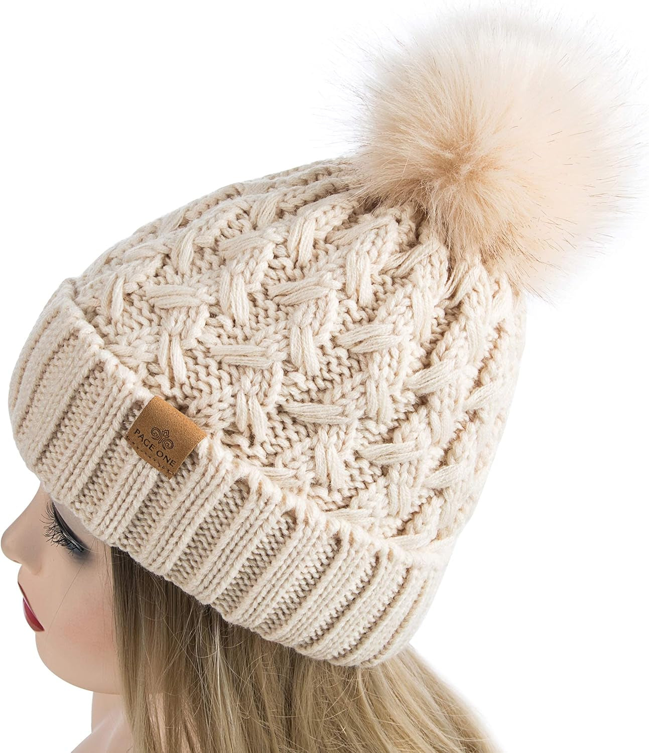 Winter Chic – Women’s Chunky Knit Beanie with Luxe Pom Pom Warmth